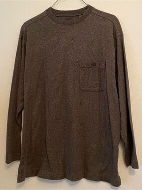 Axis LA Men’s Long Sleeve Pullover Black/Tan Cotton Comfort Size L